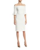 Flutter-sleeve Off-the-shoulder