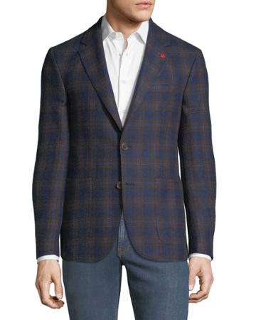 Men's Plaid Wool-twill