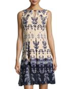 Sleeveless Keyhole Printed Dress