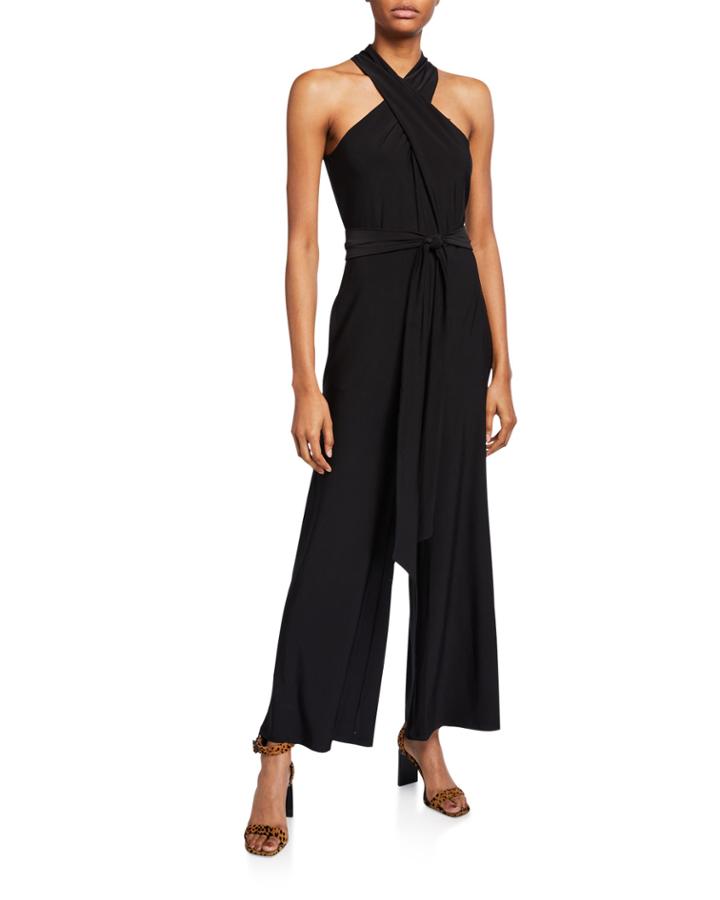 Crisscross-neck Jumpsuit