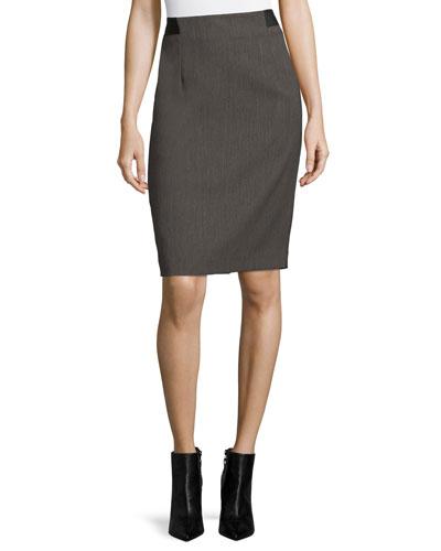 Textured Twill Slim Pencil