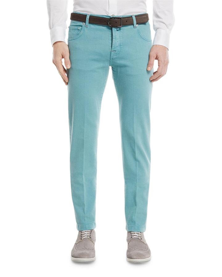 Twill Slim-straight Jeans,