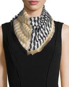 Curved Geometric Print Bandana