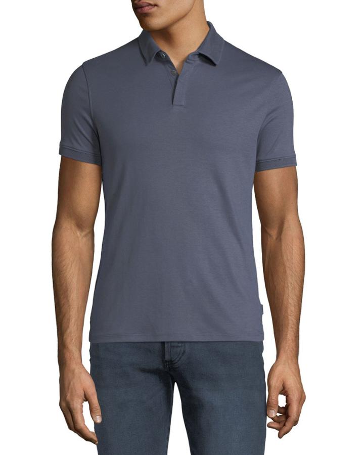 Men's Solid Jersey Polo