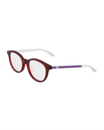 Round Colorblock Acetate Optical Glasses
