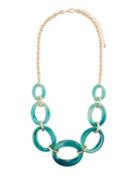 Layering-link Necklace, Blue