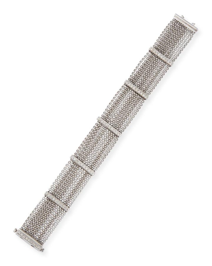 14k Diamond Bar Station Bracelet