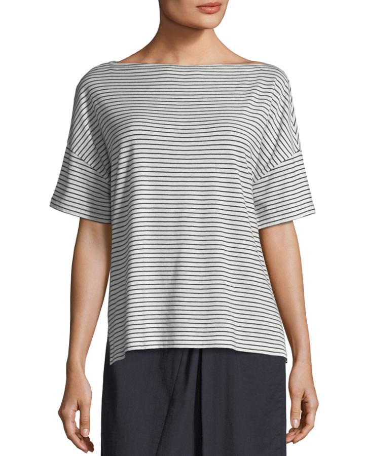 Classic Stripe Boat-neck Tee