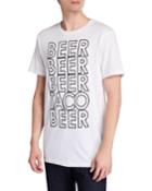 Men's Beer Taco Beer Cotton Crewneck T-shirt