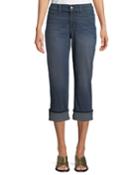 Dayla Wide-cuff Capri Jeans
