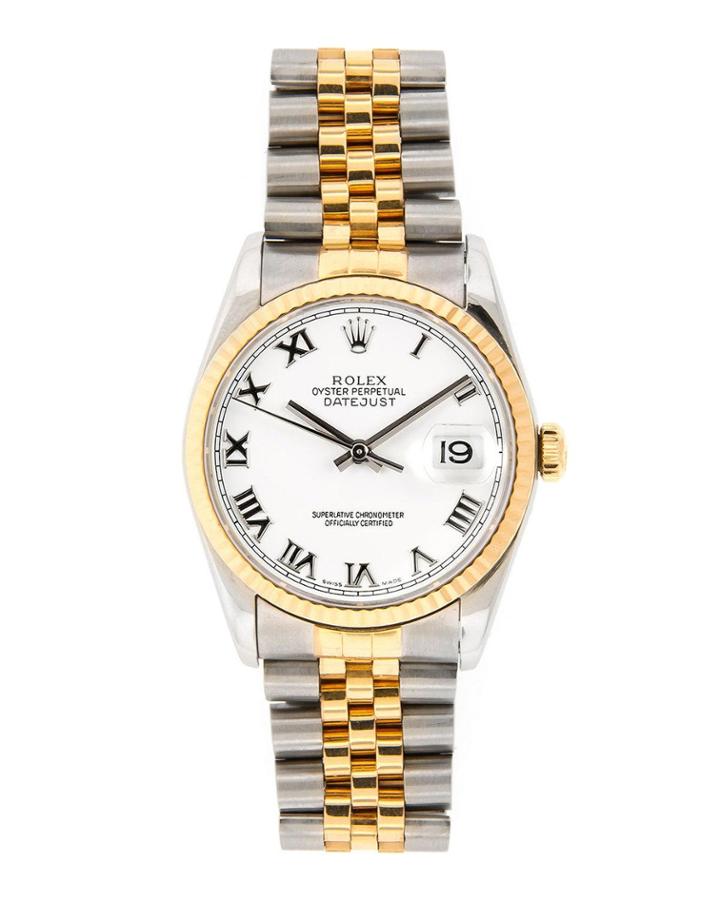 Pre-owned 36mm Oyster Perpetual Datejust Jubilee Watch, Gold/steel/white