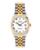 Pre-owned 36mm Oyster Perpetual Datejust Jubilee Watch, Gold/steel/white
