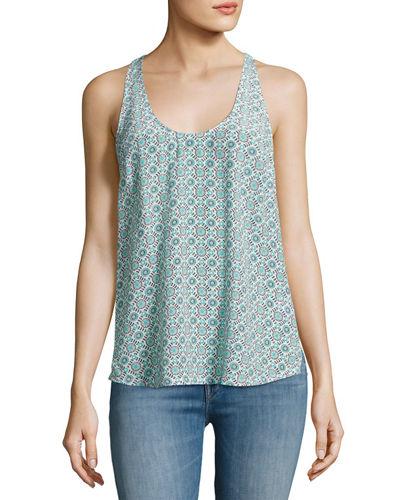 Drew D Silk Printed Top