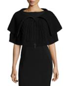 Lafayette 148 New York Cable-knit Capelet, Black, Women's
