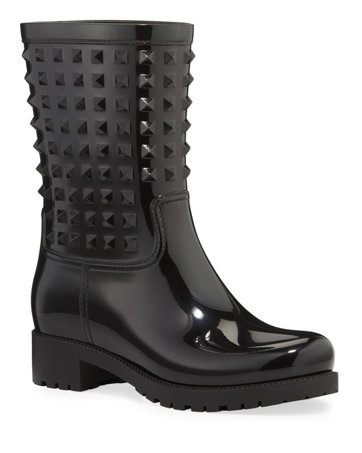 Rubber Rockstud Rain Boots