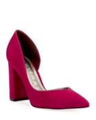 Trish Nubuck Half D'orsay Pumps