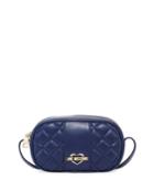 Borsa Quilted Faux-leather Crossbody Bag, Blue