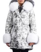 Apres-ski Down-fill Parka With Fox Fur Hood & Cuffs