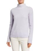 Ribbed Cashmere Mock-neck