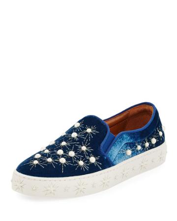 Cosmic Pearls Slip-on Sneaker, Ocean Blue