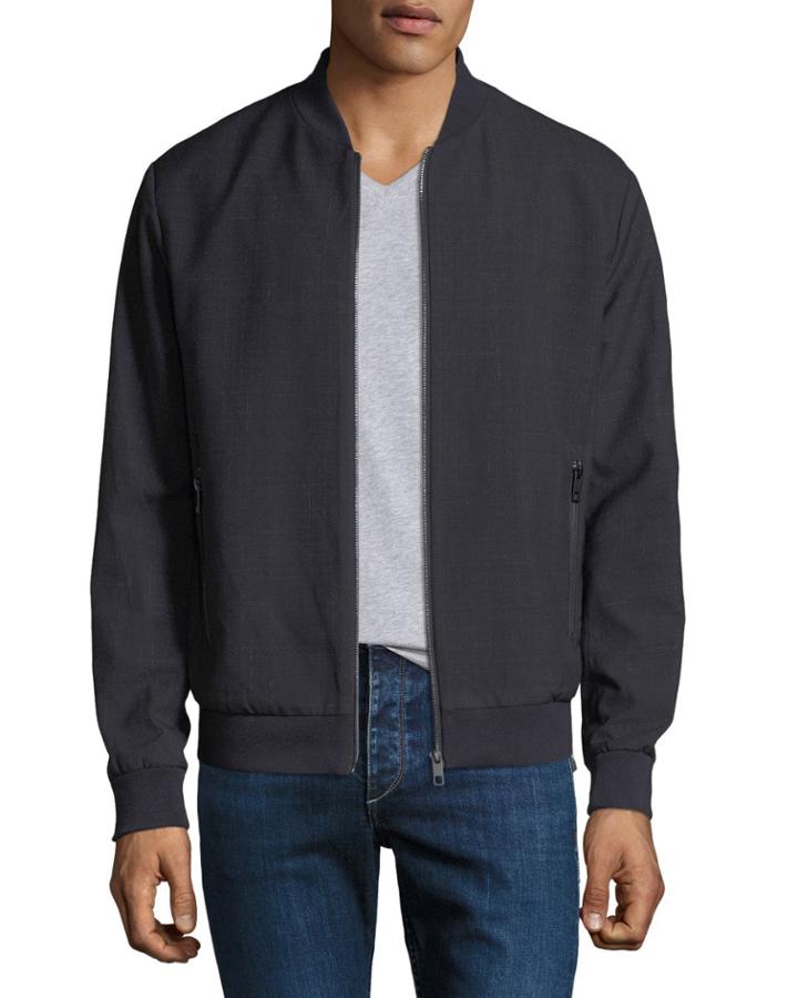 Men's Zip-front Bomber Jacket