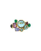 18k Rock Candy Medium Stone Cluster Cocktail Ring,