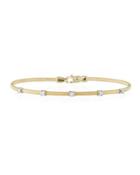 14k Yellow Gold Diamond Wire Bangle