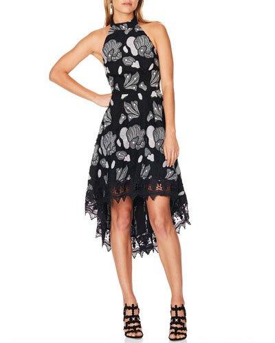 Stole The Show Halter Lace High-low Dress