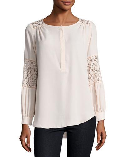 Lace-inset Peasant Tunic