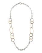 Long Two-tone Link Necklace,