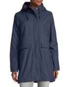 Hooded Zip-front Raincoat