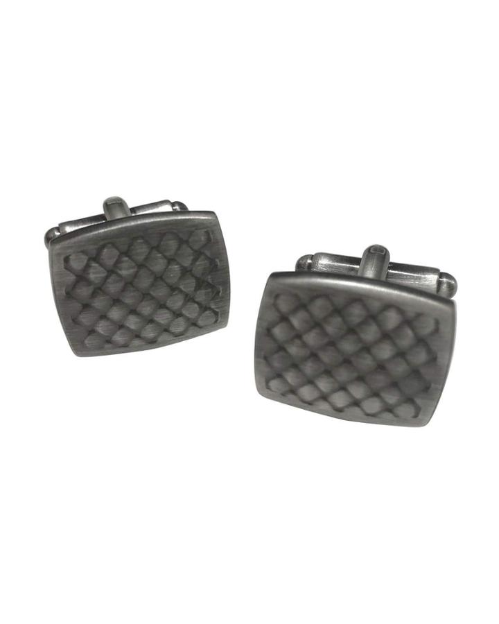 Cross-etched Cufflinks