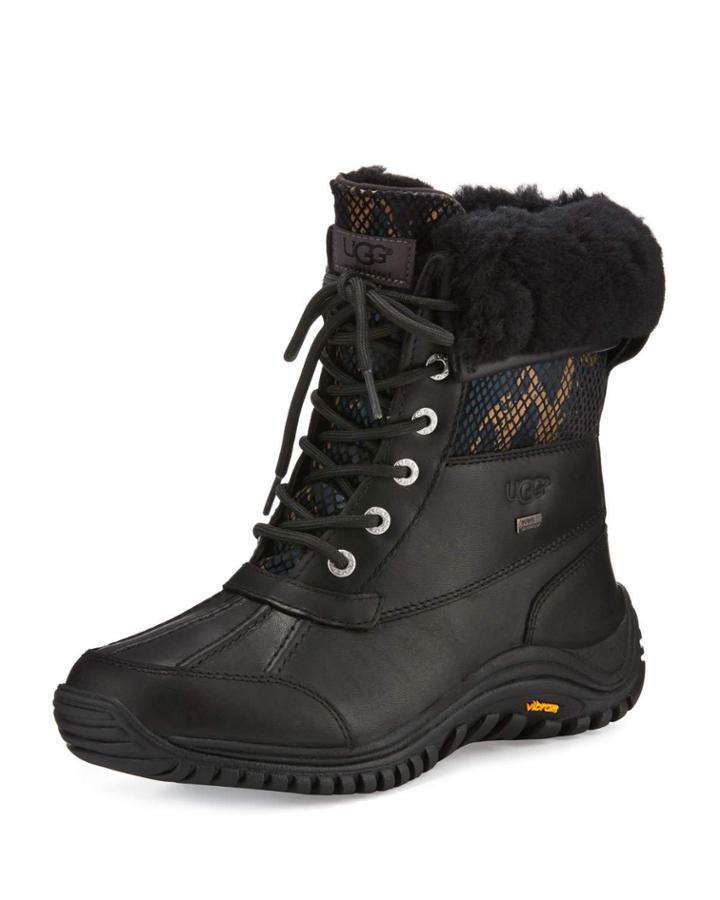 Adirondack Ii Snake-print Hiker Boots, Black