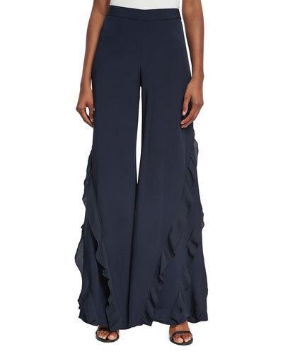 Julless Ruffle Wide-leg Pant