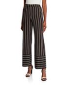 Striped Jersey-knit Pants