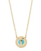 Senso 18k Turquoise Disc Pendant Necklace