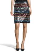 Striped Sequin A-line