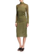 Knit Long-sleeve Midi