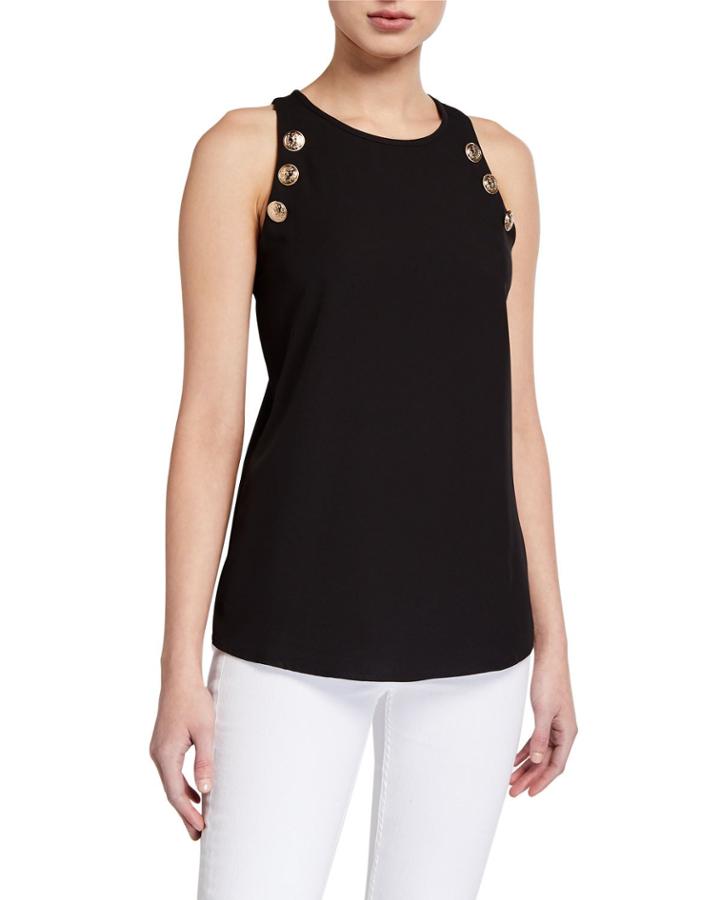 Button-accent Tank