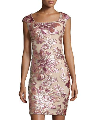 Floral-sequined