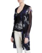 Butterfly Long Button-front Cardigan