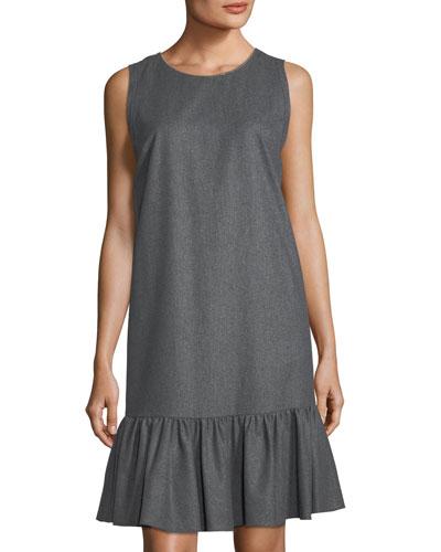 Cashmere Sleeveless Drop-waist Dress