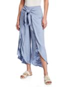 Maret Embroidered Tie Culottes