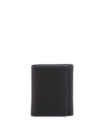 Klein Leather Tri-fold Wallet, Black