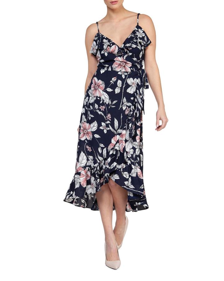 Spaghetti-strap Dress With Ruffle