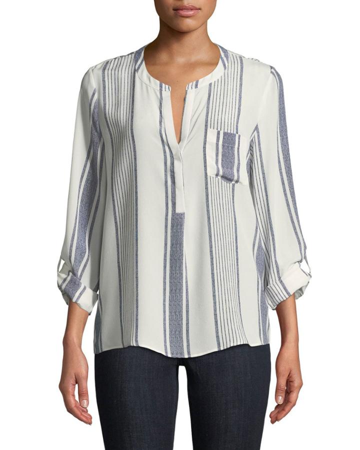 Oden Long-sleeve Tea-stripe Blouse