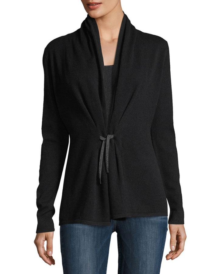 Chain-tie Cashmere Cardigan