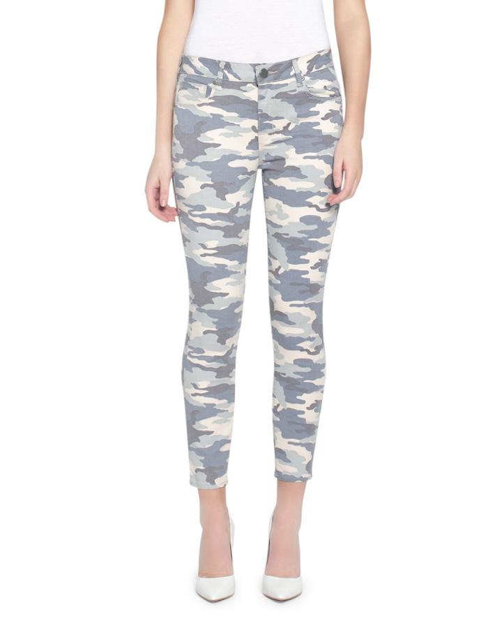 Ava Crop Skinny Camo-print Jeans