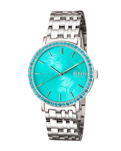42mm Manhasset Bracelet Watch W/ Swarovski&reg; Bezel, Teal