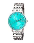 42mm Manhasset Bracelet Watch W/ Swarovski&reg; Bezel, Teal